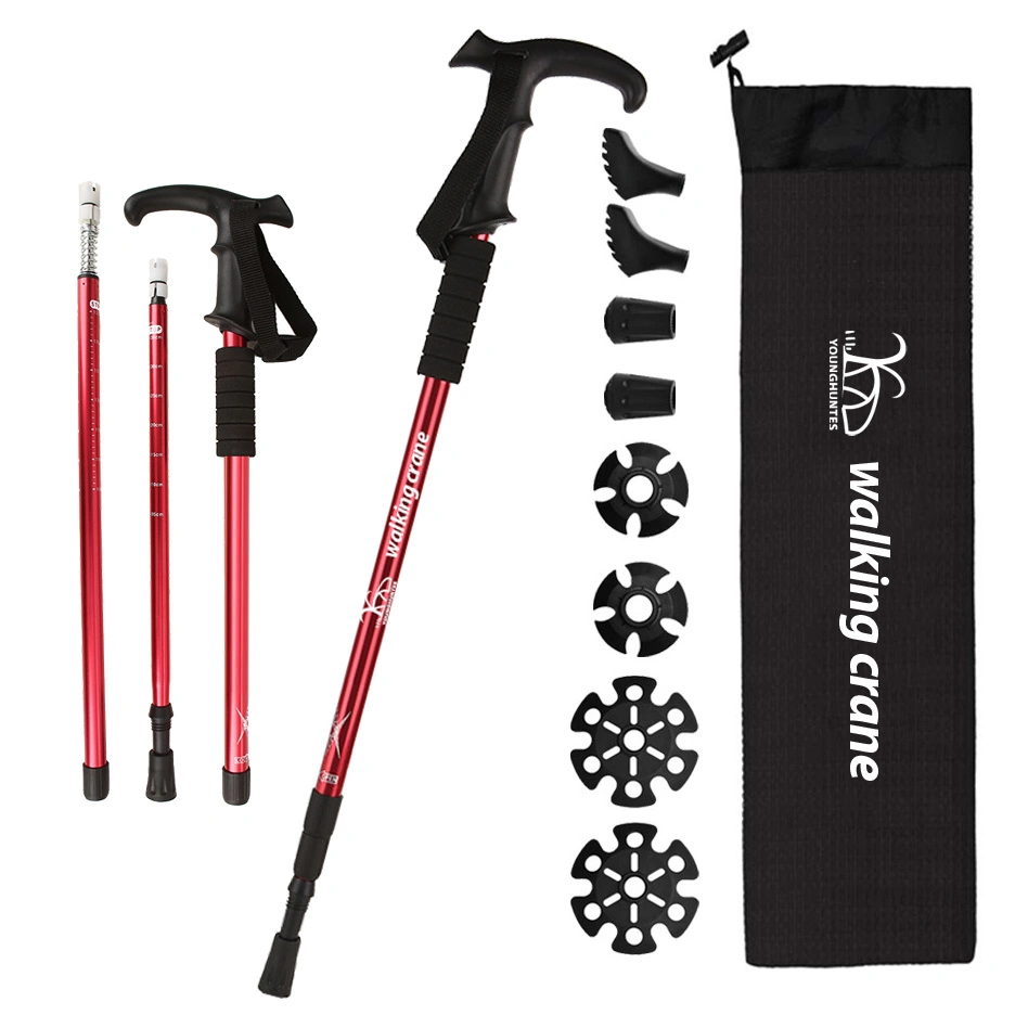 T-Griff Nordic Walking Stick für Tourism Cane 6061 Aluminium Legierungsstangen Für Trekking