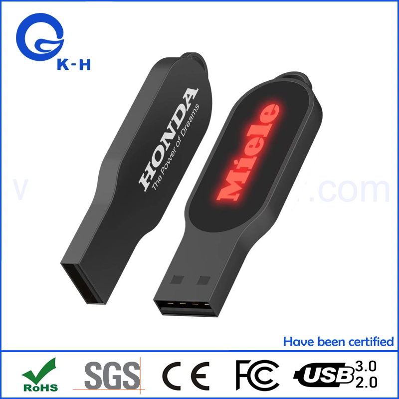 شعار مخصص إضاءة قرص ذاكرة USB Flash سعة 1 جيجابايت 4 جيجا بايت