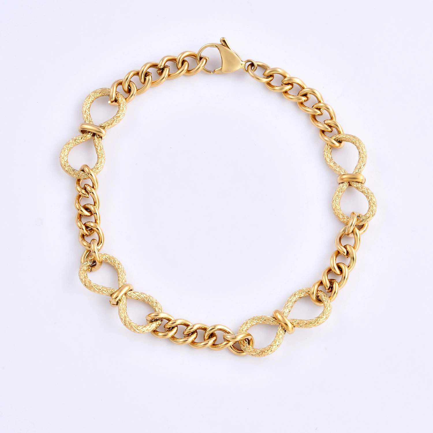 High Quality Handmade Gold Plating Chain Link Bracelet Charm Wristband Bangles Party Jewelry