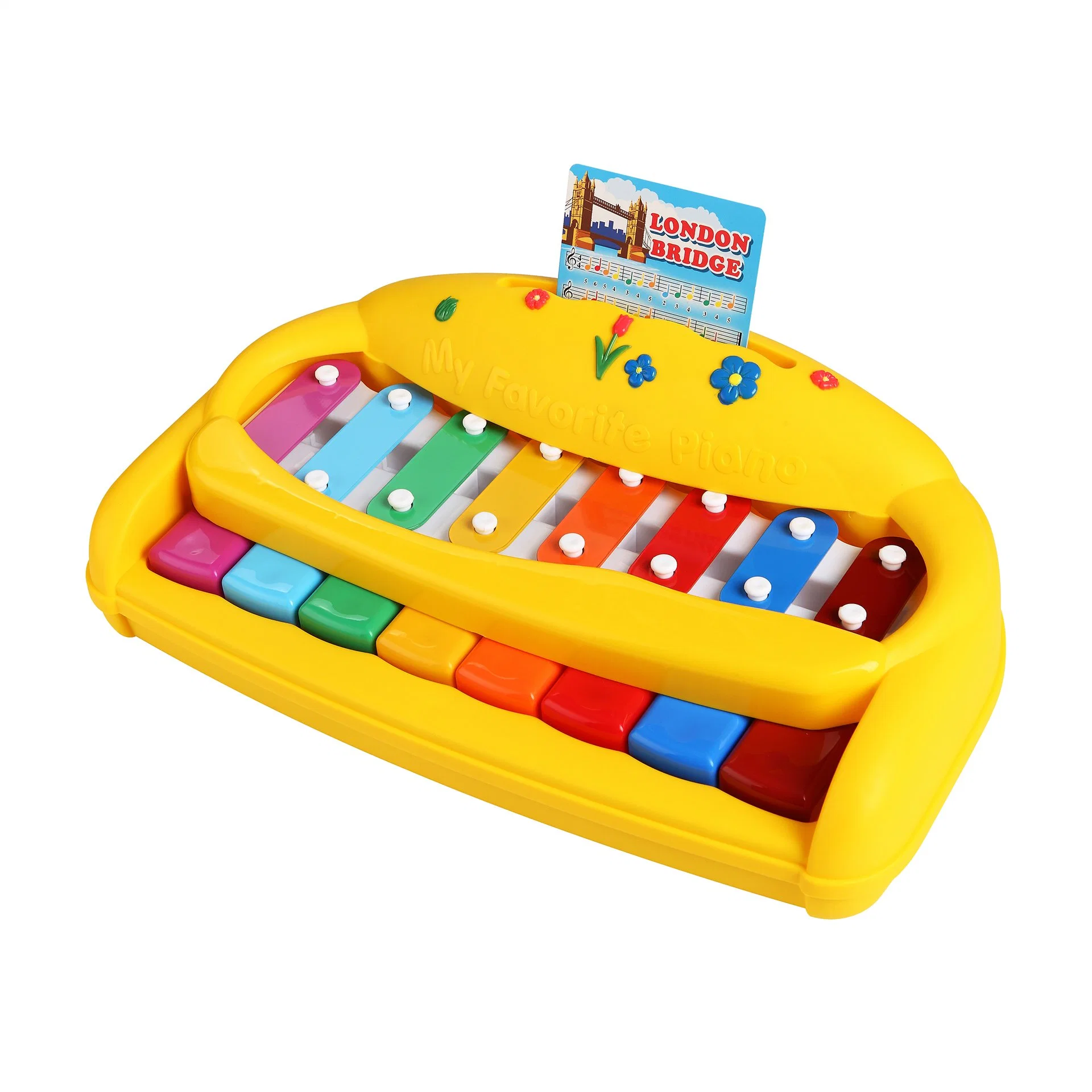 Juguetes de madera Puzzle-Playing percusión mano bebé recién nacido xilófono instrumentos musicales de la octava de la música de los niños Toy