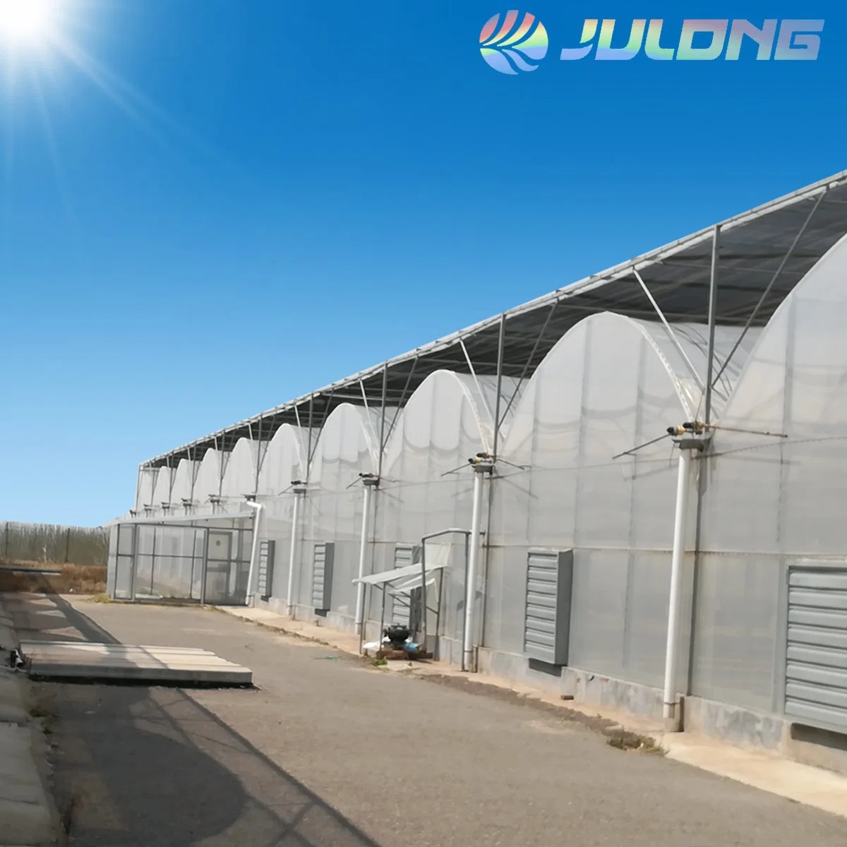 The Lowest Price Hot Sale Julong Agriculture Commercial Industrial Plastic Film Greenhouse