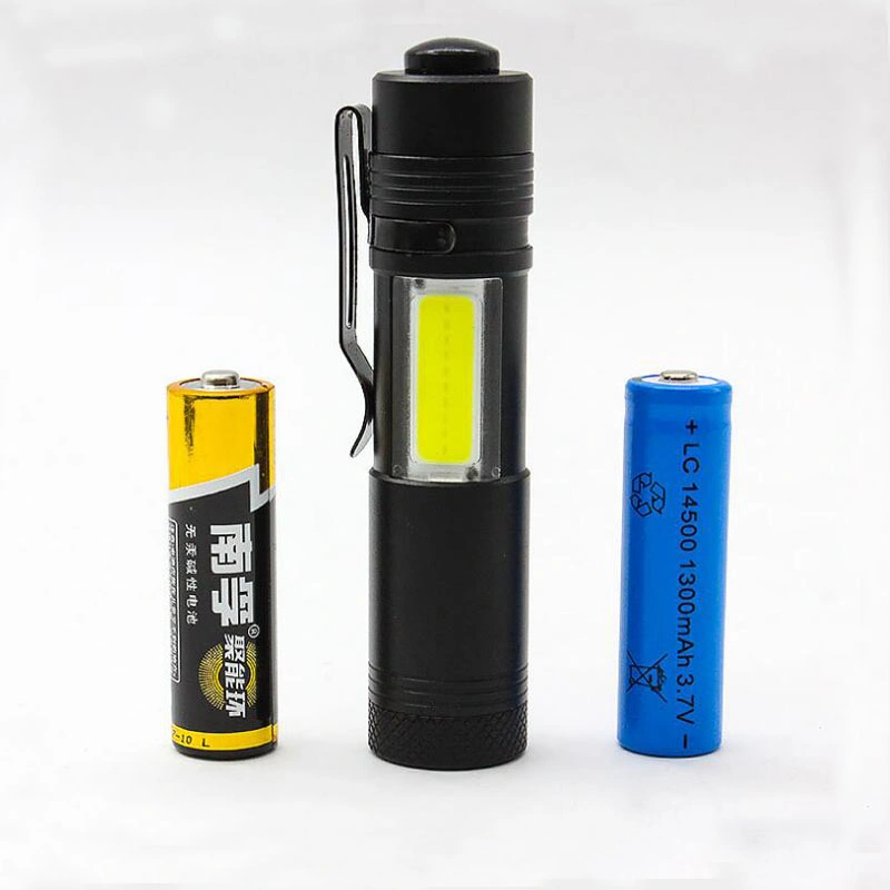 Aluminum Torch with Side 3W COB LED Mini Flashlight