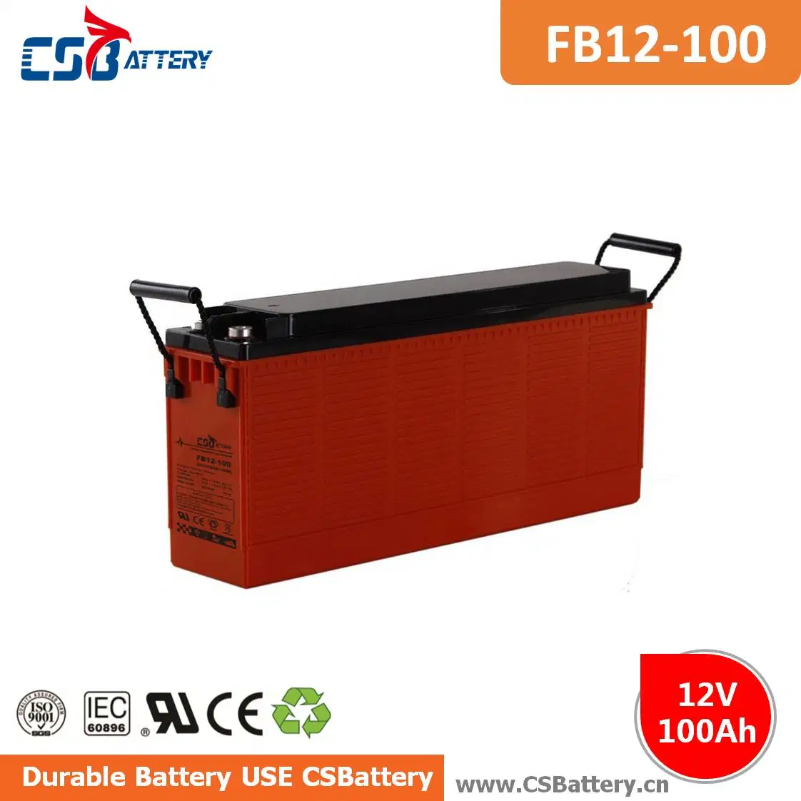 Csbattery 12V100ah аккумуляторы AGM Bateria солнечного/ИБП/Telecom-System/SLA/Emergency-Power/Access-Control