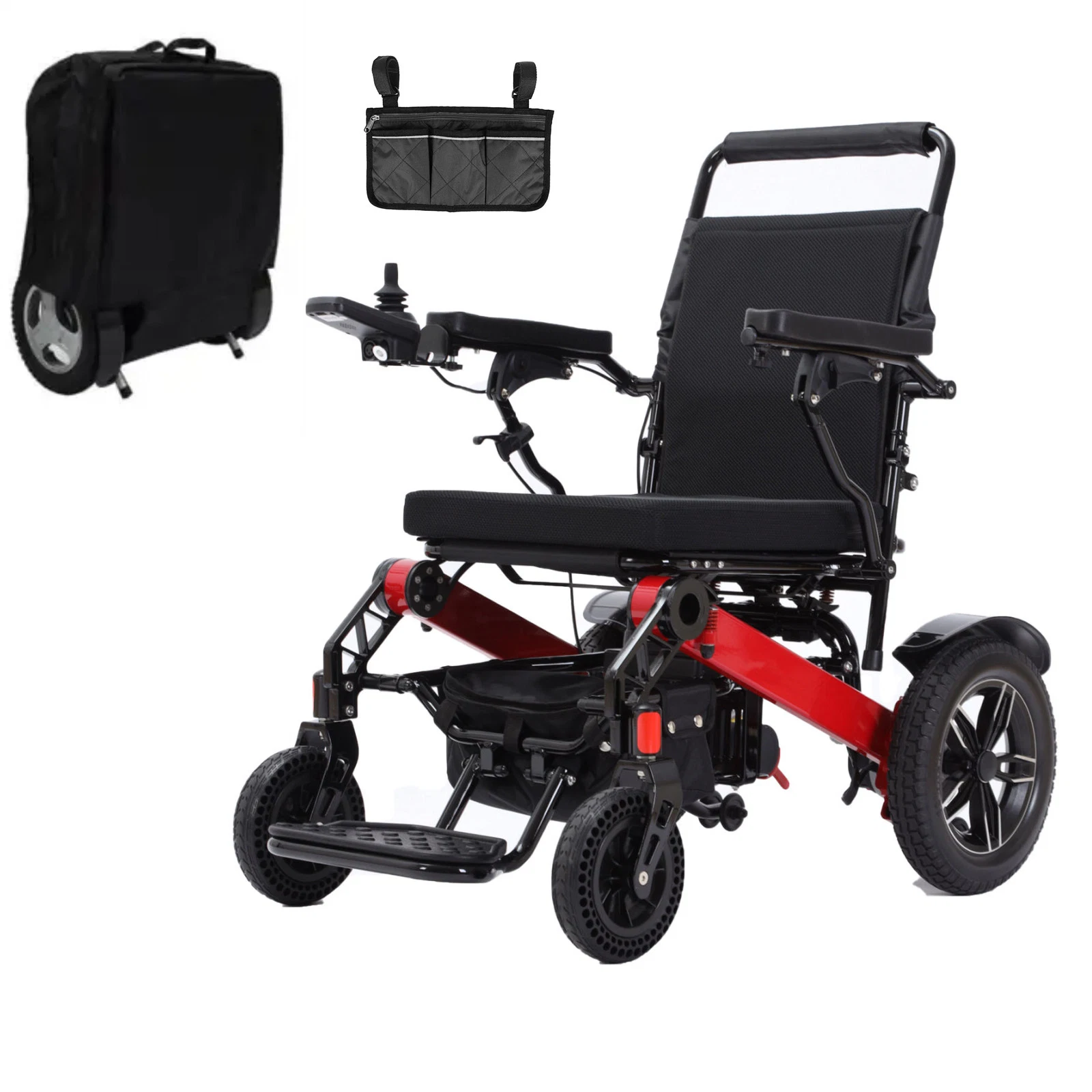 Loading 150kg Lightweight Electric Wheelchair Foldable Disabled Wheel Chair with Adjustable Back