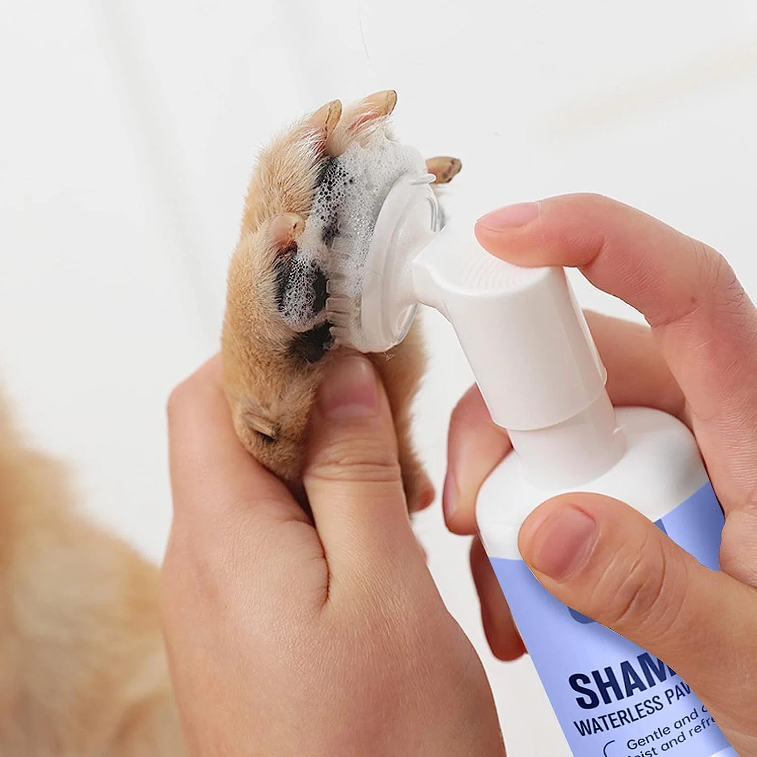 Gentle Fragrance-Free Natural Formula Waterless Dog Shampoo Paw Cleanser