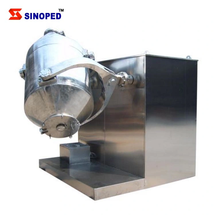 No Dead Ends Three Dimensional Lab Mixer for Chemical Powder Mixing