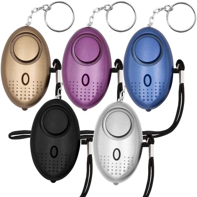 2021 Self Defense Emergency Key Ring Safety Equipment Anti Wolf Spray Personal Alarm Safe Sound 140dB Self-Defense Set Keychain with LED Lights for Women Girls