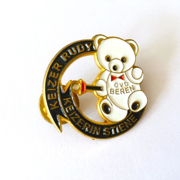 Original Factory High quality/High cost performance Gold Pin Custom Heavy Industry Metal Craft Small Badge Hard Soft Rotating Enamel Pin