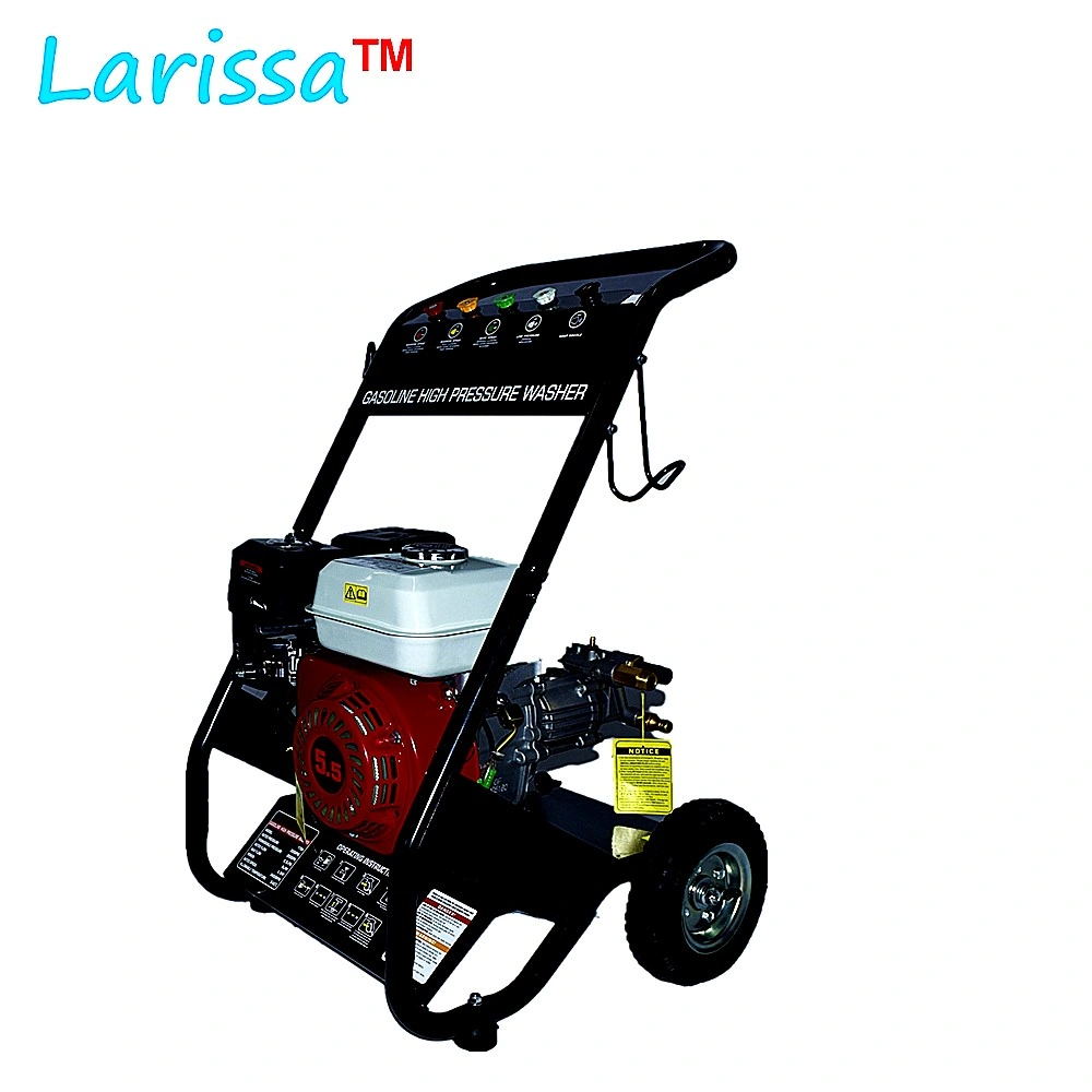 Máquina de lavar a alta pressão com água fria e motor a gasolina industrial de 5.5HP e 2200 psi