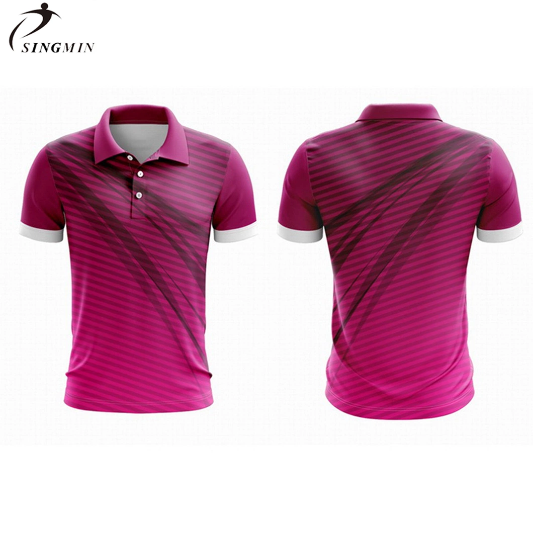 Custom logo hommes Polo de sport en polyester numérique pour Club d'équipe