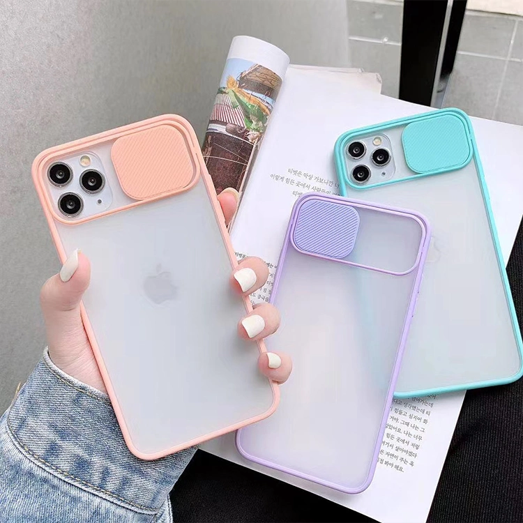 Slide Camera Cover Phone Case Shockproof TPU Protect Mobile Phone Accessories for iPhone 11/iPhone 11 PRO/iPhone 11 PRO Max Case