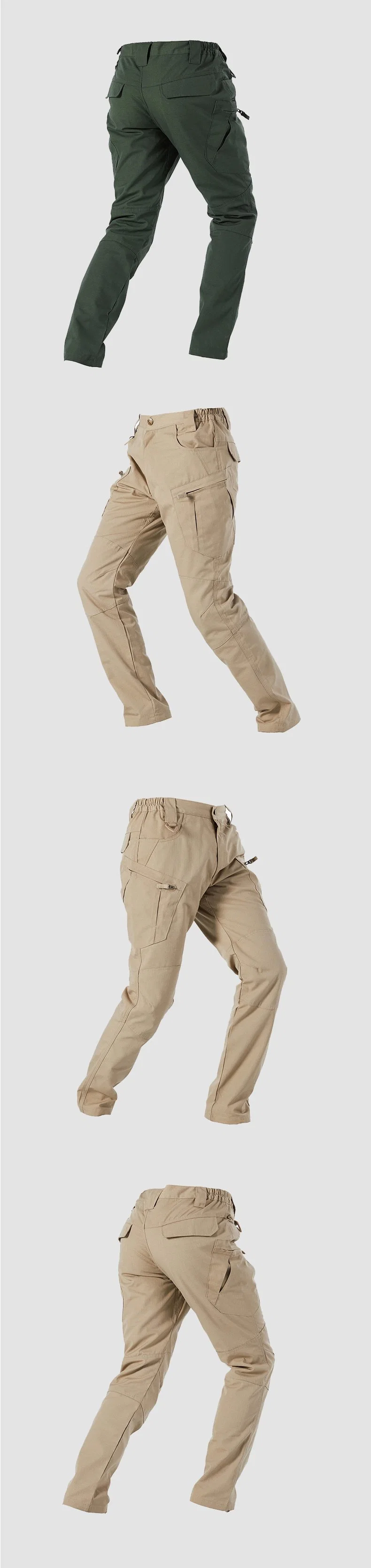 X8 de los hombres resistente al rasgado y caminatas al aire libre de poliéster Impermeable Pantalones pantalones de algodón