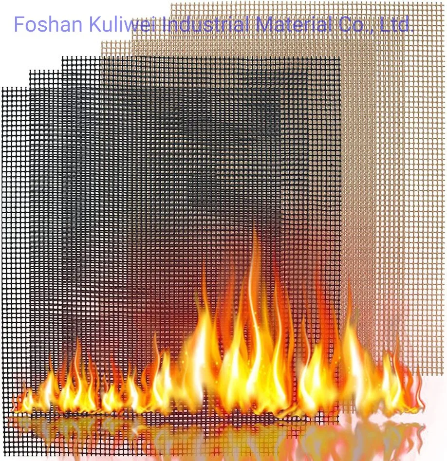 Hot Selling High quality/High cost performance  Reusable Heat Resistant Easy Clean BBQ Grill Mesh BBQ Grill Baking PTFE Coated Fiberglass Mesh