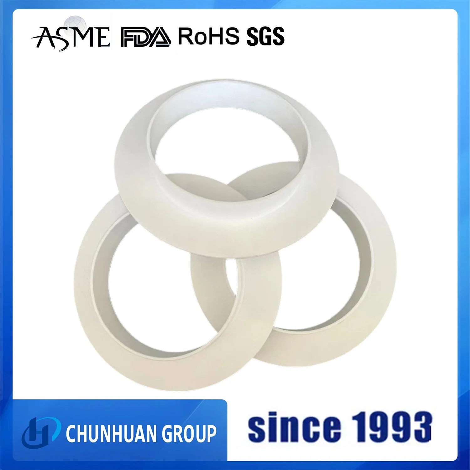 Customized Special Shaped Precision Machined White PTFE Plastic Seal Ring