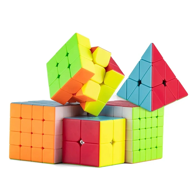 High Cost-Effective 2X2 3X3 4X4 5X5 Smooth Triangle Speedcube Kids Stickerless Speed Puzzle Toy Magic Rubiks Cube