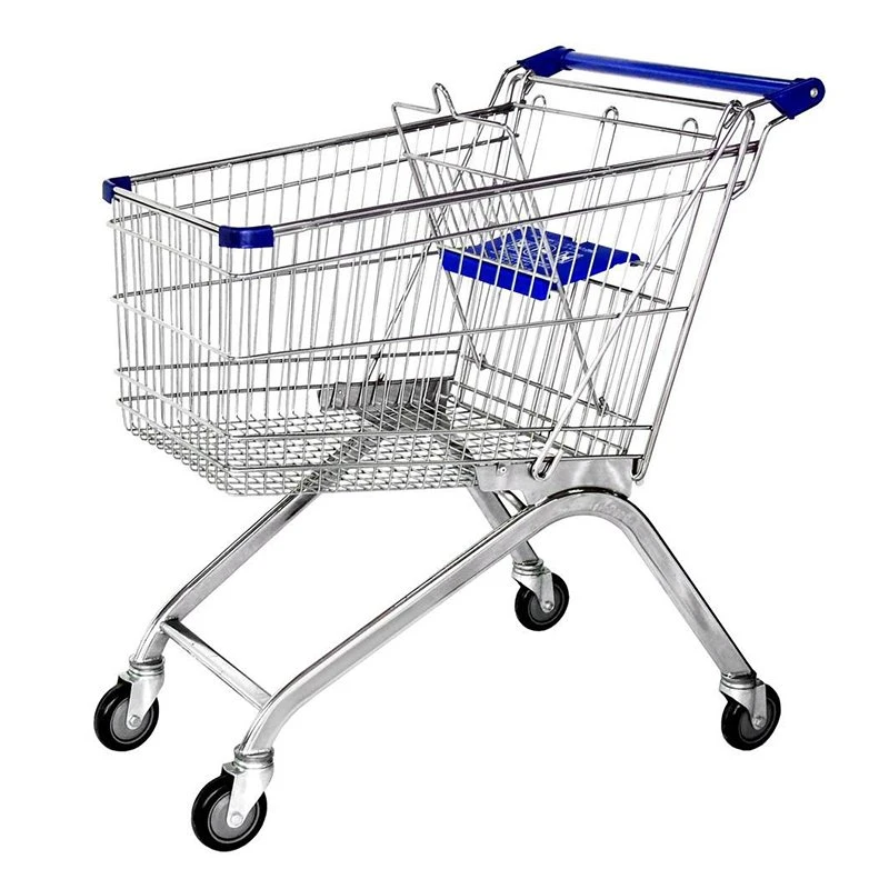 Wire Basket Trolley Store Hand Push Cart Shopping Cart