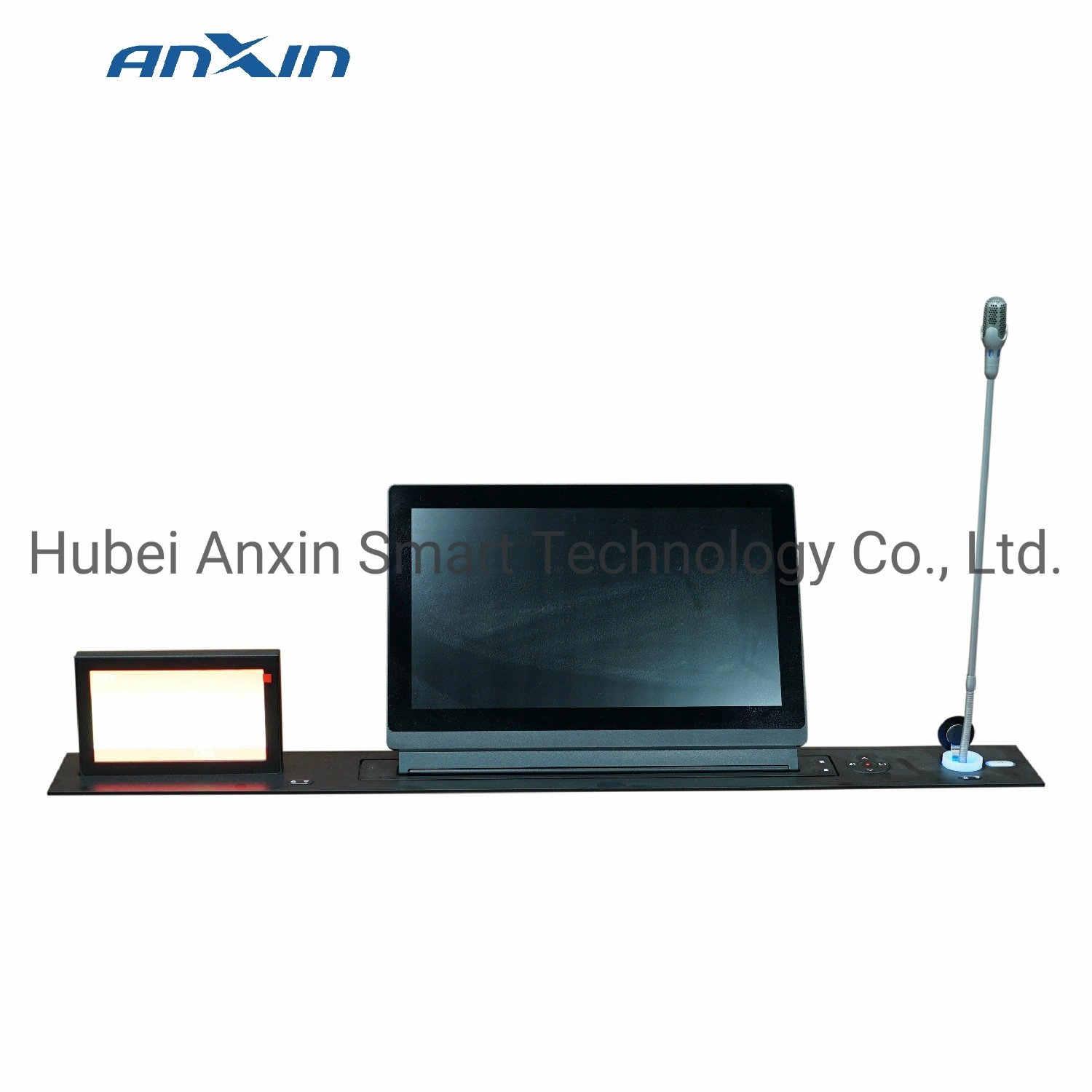 15.6'' Brushed Aluminum Desktop Computer Screen Lift for Conference System