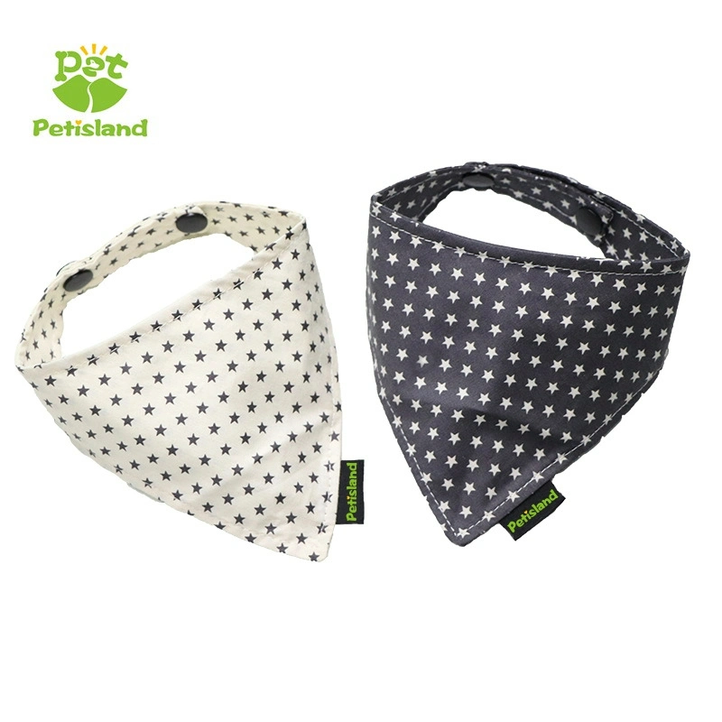 Productos para mascotas oculto Botón Snap ajustable de algodón puro perro Bandana