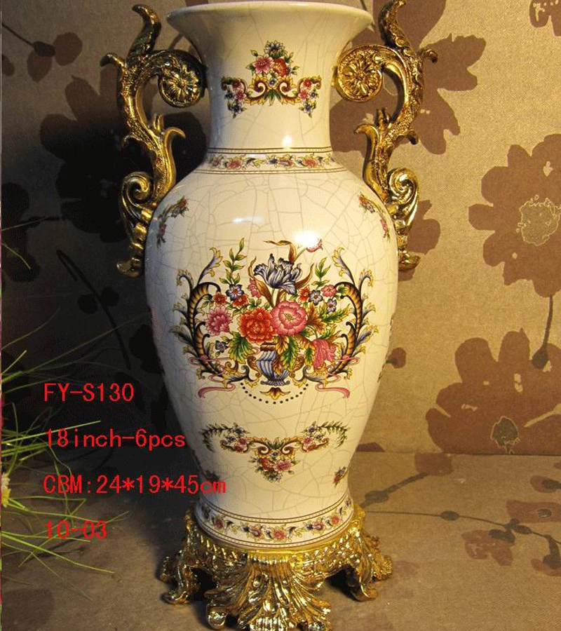 Wholesale Royal Porcelain Decorations, Custom-Made Gold-Plated Resin Crafts