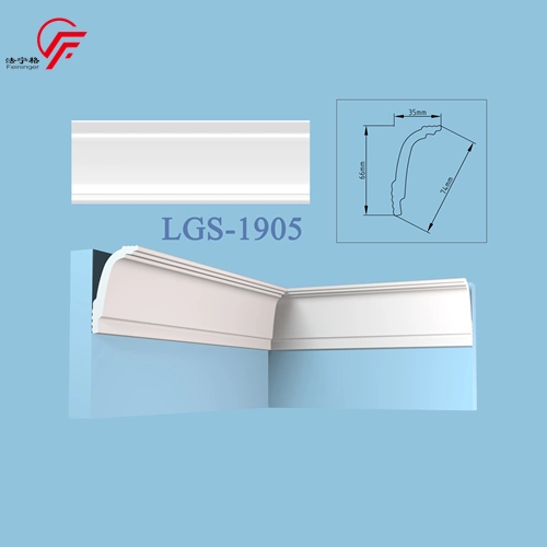 Waterproof PS Cornice Moulding Decorative Lines Building Material