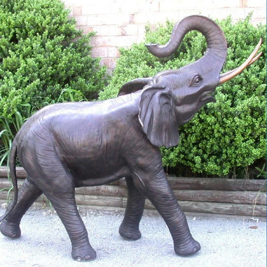 El Elefante de piedra de talla de jardín de esculturas de mármol de decoración de la Estatua de animales