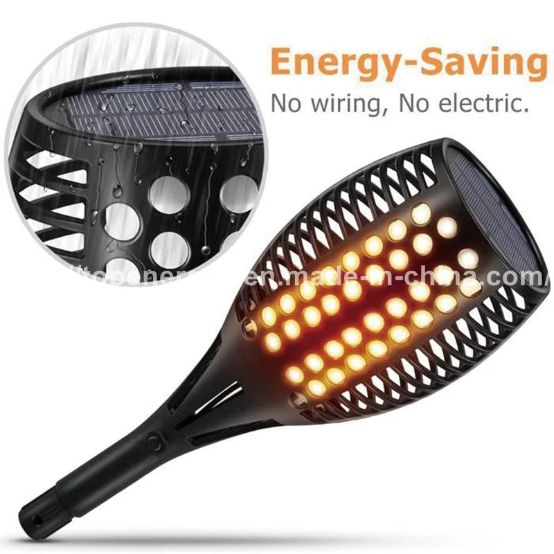 96LEDs Hand-Held Solar Powered LED Flame Torch