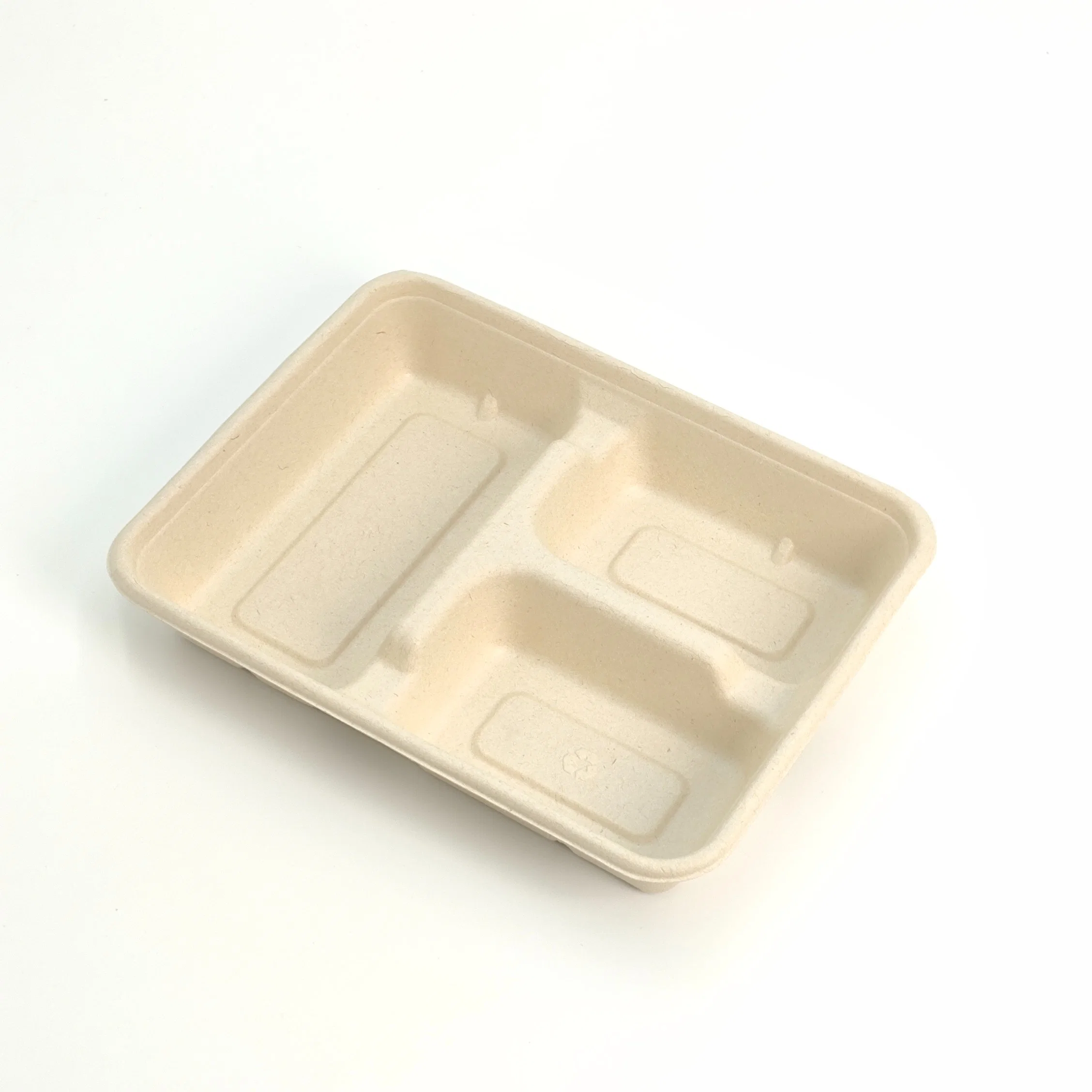 Caja de hamburguesa biodegradable desechable Bento Lunch Box Cake Food Containers Caja de aperitivos con compartimento para la protección de postres