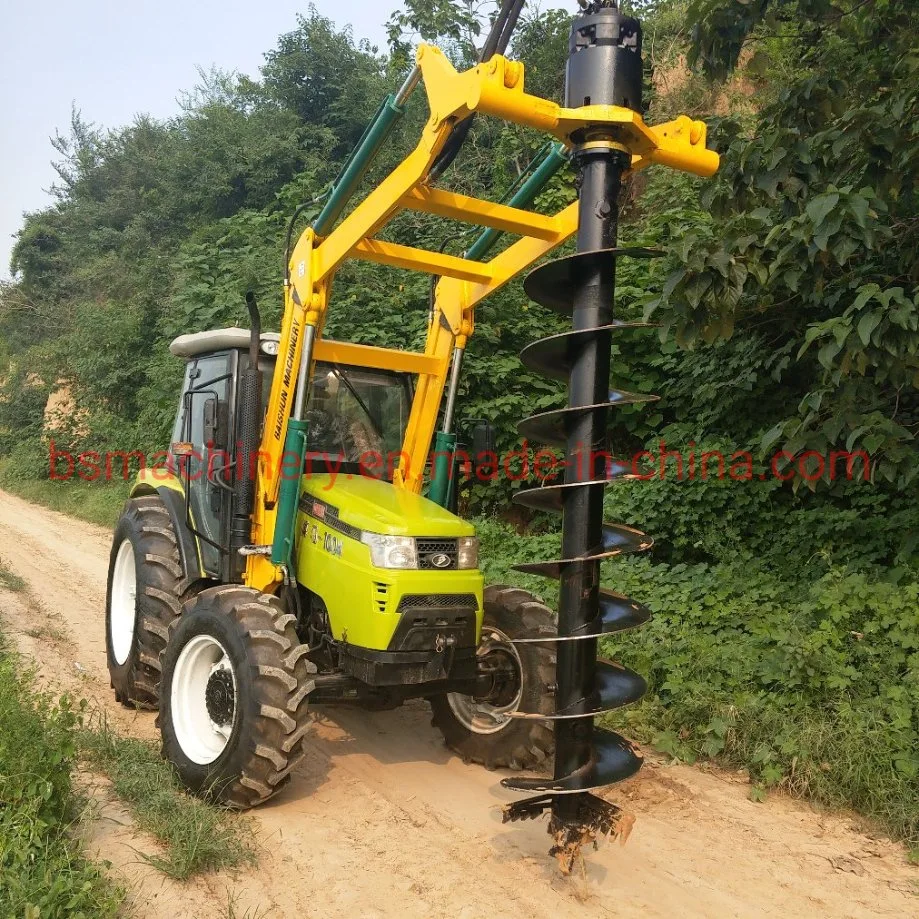 Elevador hidráulico de polos o máquina de montaje con Digger de orificio de poste Para la agricultura