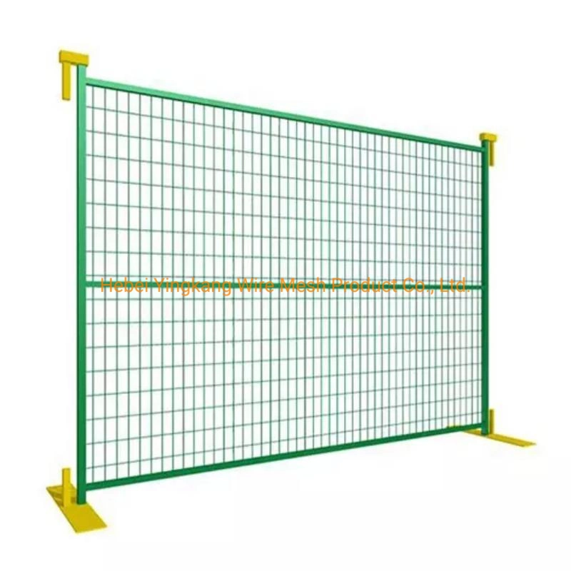 Green Car Parking System Traffic Safety Barrier Coated Security Wire Mesh Fence Steel Fence Panel Metal Guardrail Removable Bollard Canada Temporary Fence