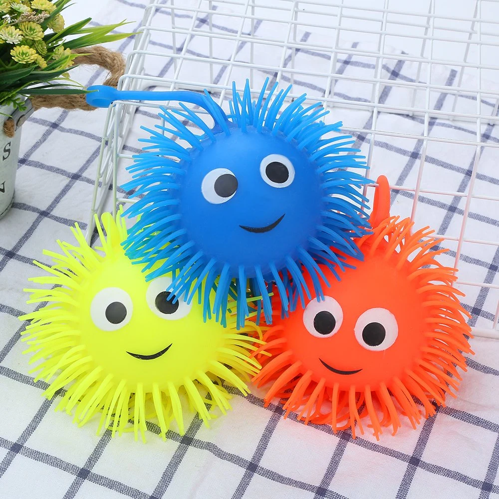 Amazon Hot Sell Chidlren Toys Smile Face Glowing Light up Kid Toys Bouncing Stress Ball