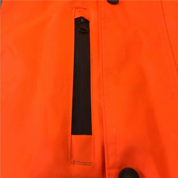 Moda Ropa de trabajo mecánico de seguridad uniformes de color Naranja reflectante Chaqueta Heavy Duty de alta visibilidad exterior resistente al agua cubra