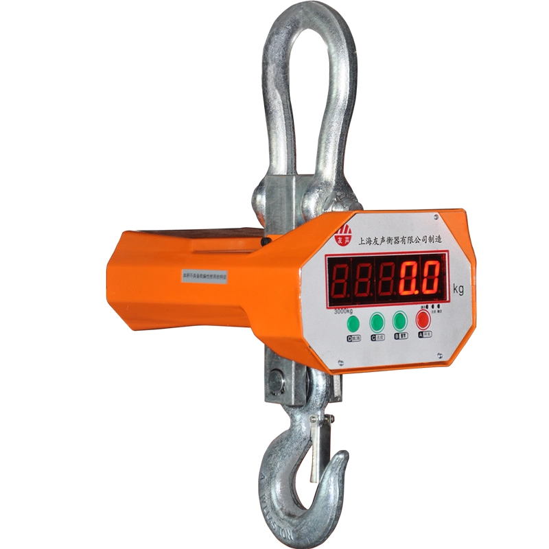 Electronic Digital Crane Scale Hanging Hook Scale with Capacity 1t, 3t, 5t, 10t