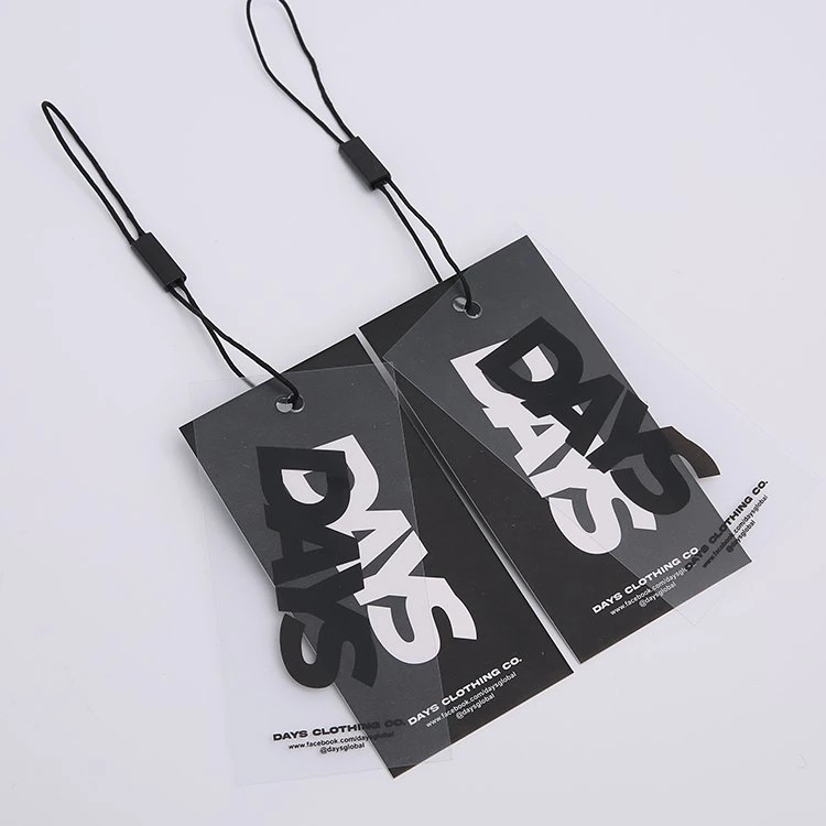 Luxury Hangtag Supplier Custom UV Printed Logo White Paper Custom Clothes Hang Tags