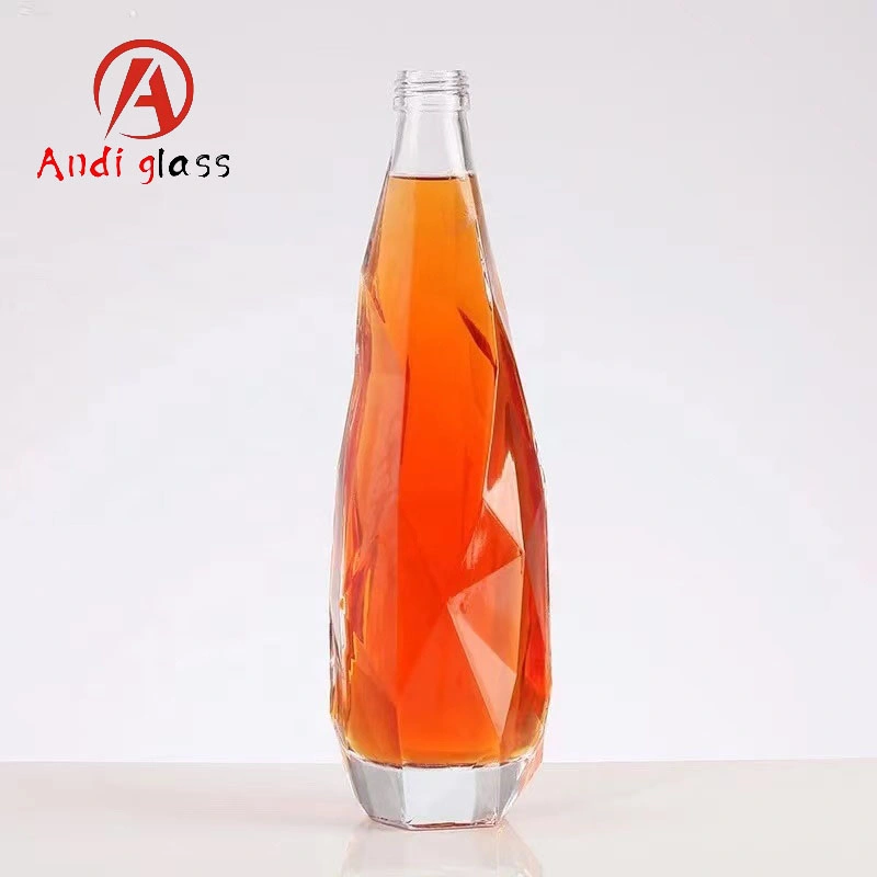 Chinese Supplier Glass Containers Spirit Liquor Vodka Gin Whiskey Tequila Glass Bottle Oslo Bottle with Rubber Stopper 750ml