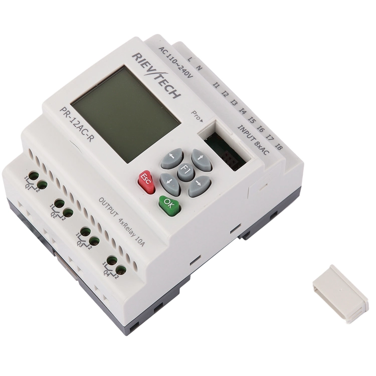 Precio de fábrica Controlador Lógico Programable PLC para Control Inteligente (Relé Programable PR-12AC-R-HMI)