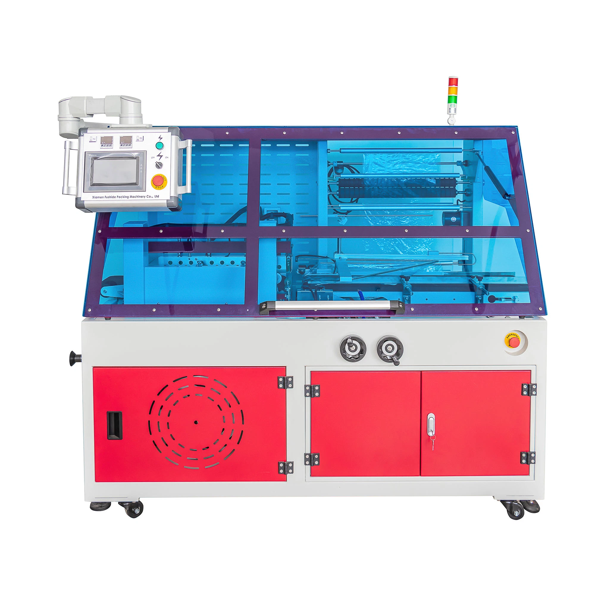 Plateau à gâteau boîte carton papier emballage moulant POF machine