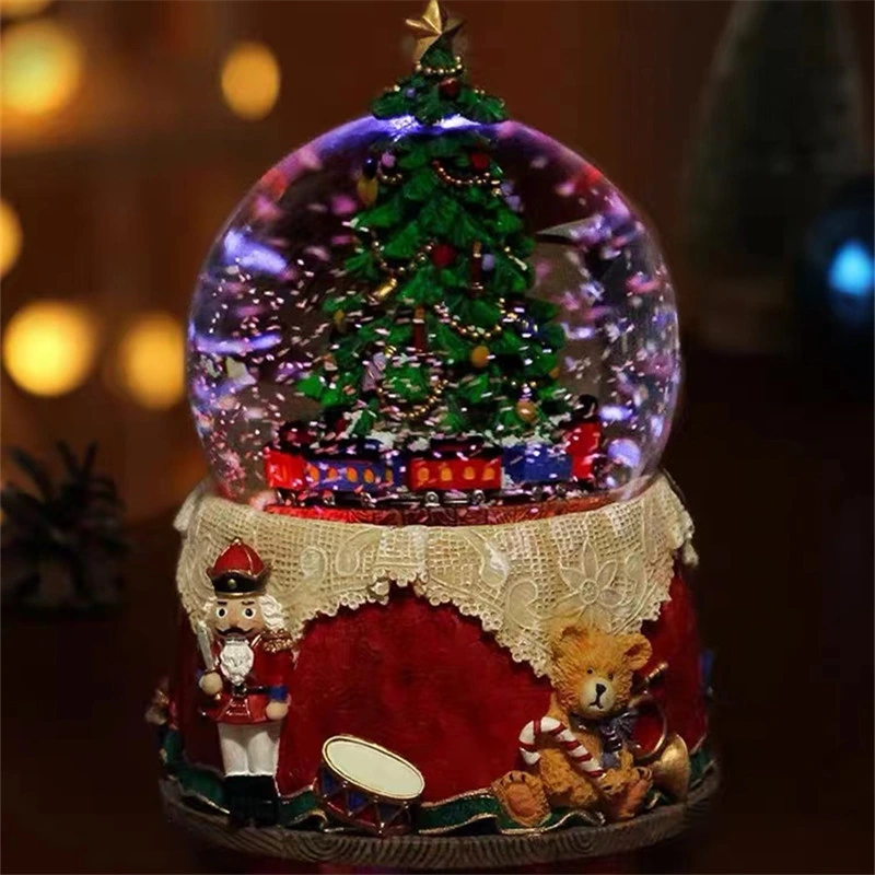 Resin Wedding Snow Globe Photo Frame with Music and LED Light