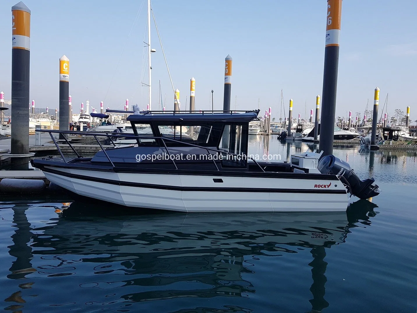 CE CERTIFICAT DE L'océan de marque chinoise plus vendable bateau - 25FT 7,5 m Facile Craft Bateau de pêche avec la présentation d'aluminium