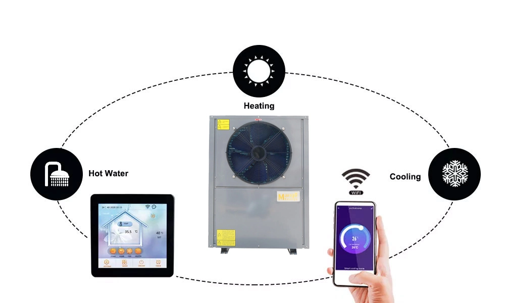 Mango Energycold certificado CE Inicio Clima Aparatos de Casa de la bomba de calor calentadores de agua inteligente