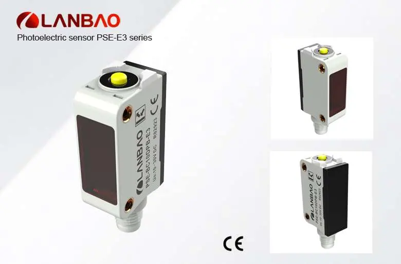 Small Square NPN 20m IP67 Auto Photoelectric Switch Sensor