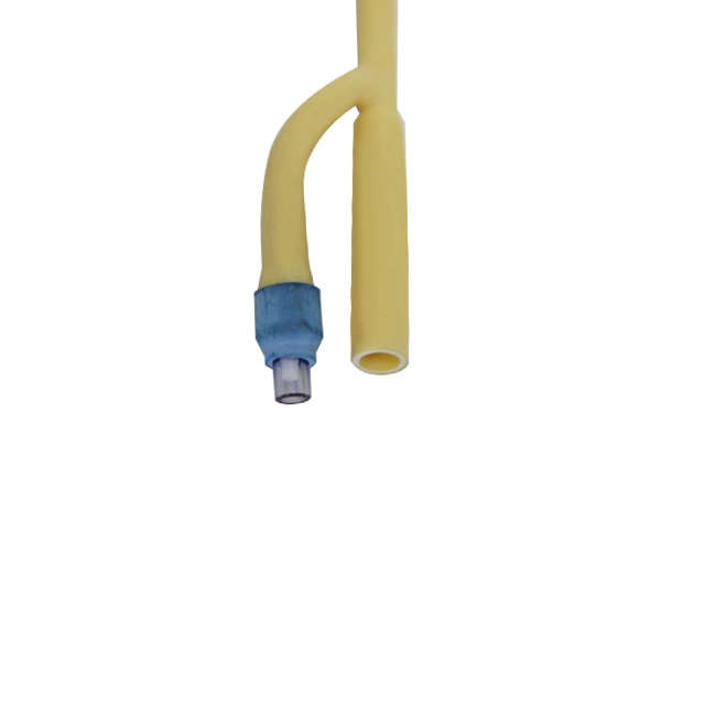 Factory Supply Two-Way Tiemann Type Fr22 Latex Foley Catheter with Silicone Coating or Hydrophilic Coating for Urine Drainage