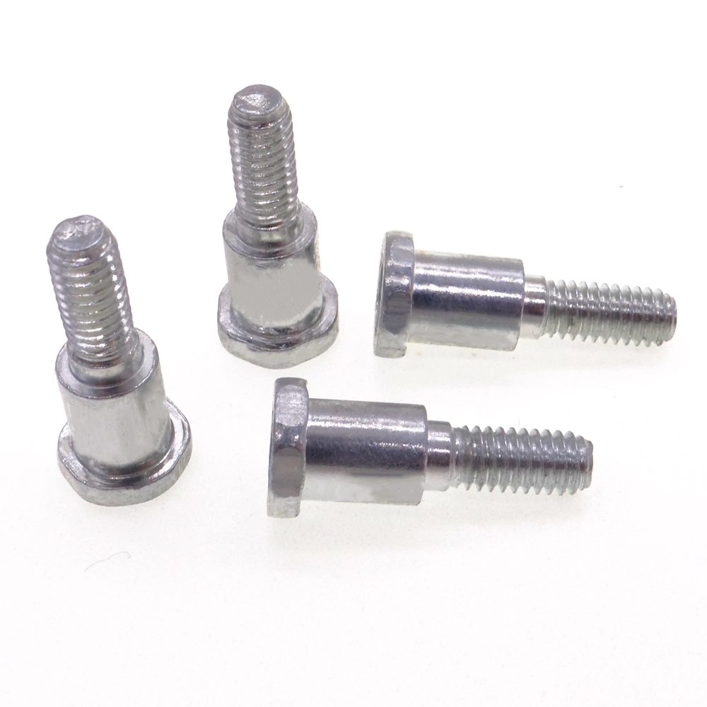 M4*19 White Zinc-Plated Carbon Steel Hexagon Socket Fillister/Flat Head Step Thumb Screw