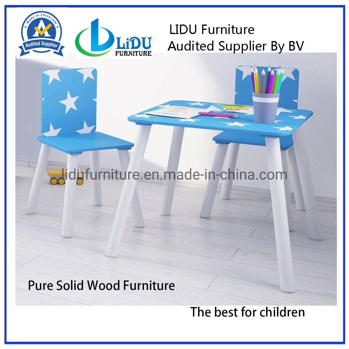 Wooden Writing Kids Study Table Wooden Kids Table with Storage and Chairs Play Set