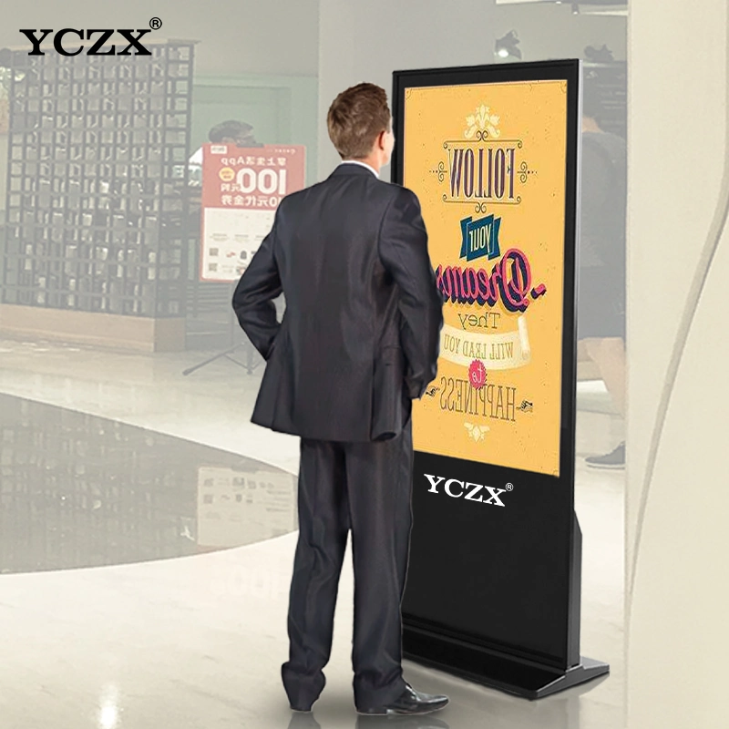 Portable 75 Inch Advertising Digital Signage Floor Stand Ad Media Advertising Player