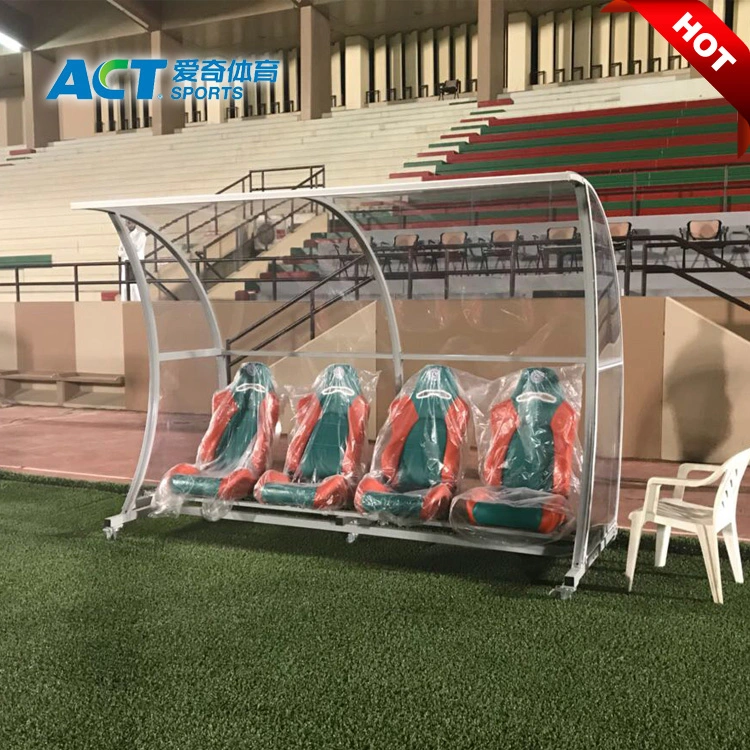 High Grade Steel Soccer Coach Bench Equipment Football Team Shelter