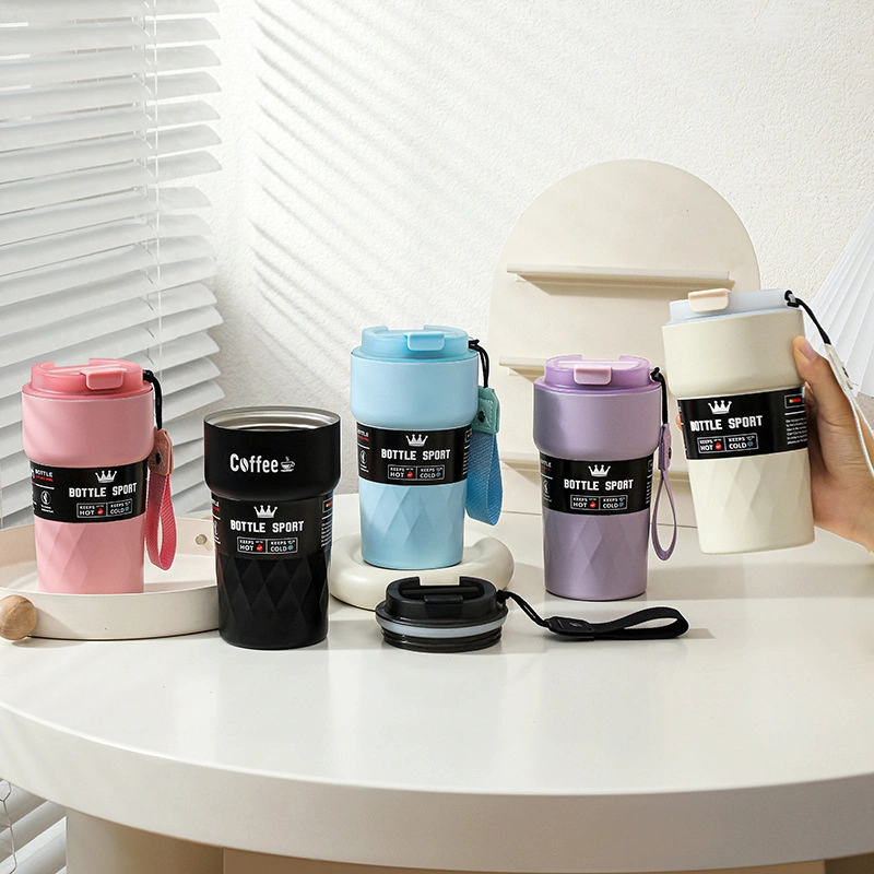 New Style 510ml Coffee Cup Vacuum Insulated Mug Water Bottle LED Touch Digital Display Temperature Smart Tumbler with Screw Lid