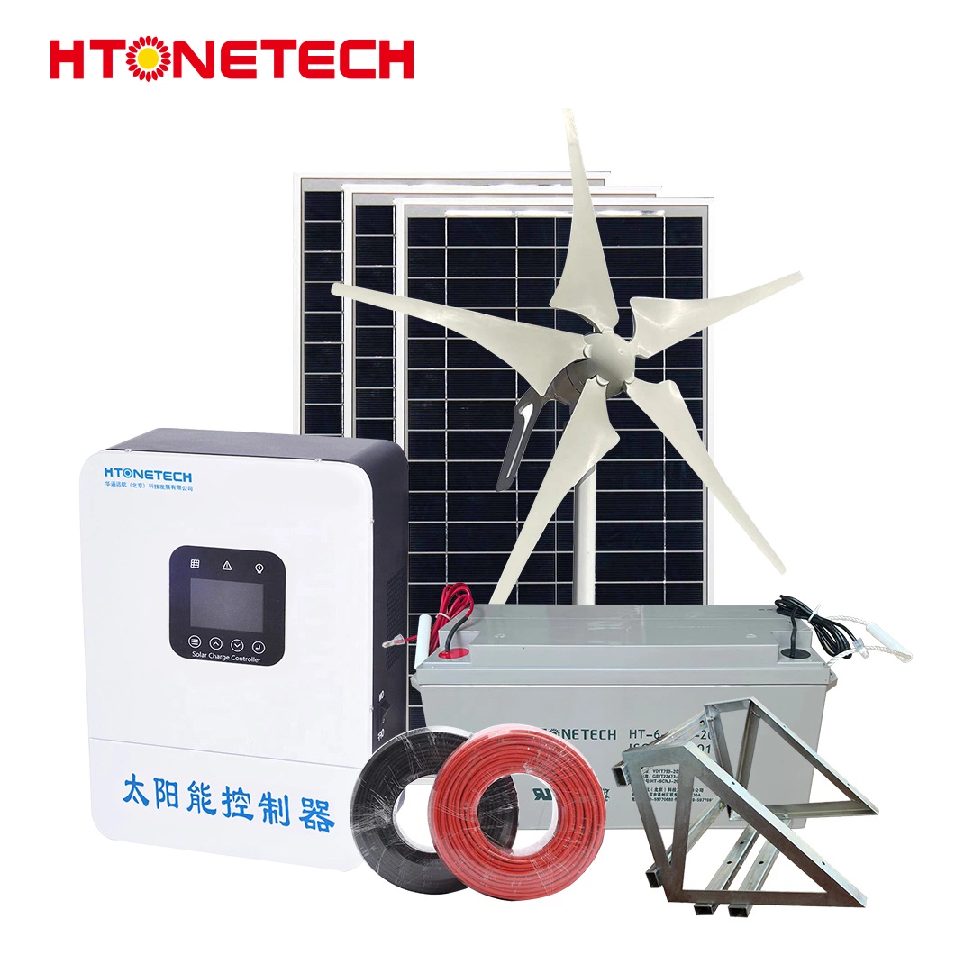 Htonetech Mono Solar Panel 450watt Suppliers Wind Power Equipment China Solar Wind Hybrid Energy System with AC Wind Generator System