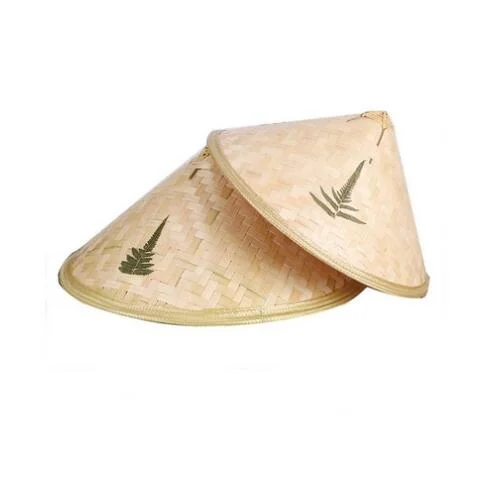 Bamboo Chinese Style Straw Handmade Printing Hat