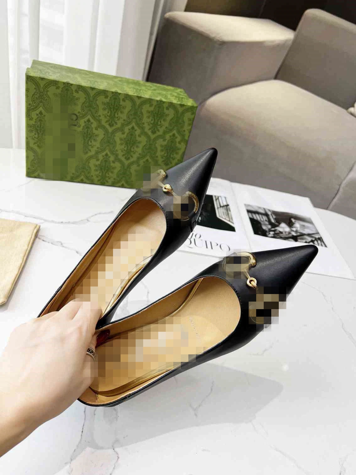 High quality/High cost performance Mirror Head Layer Cowhide Lacquer Heels Lady Woman Shoes