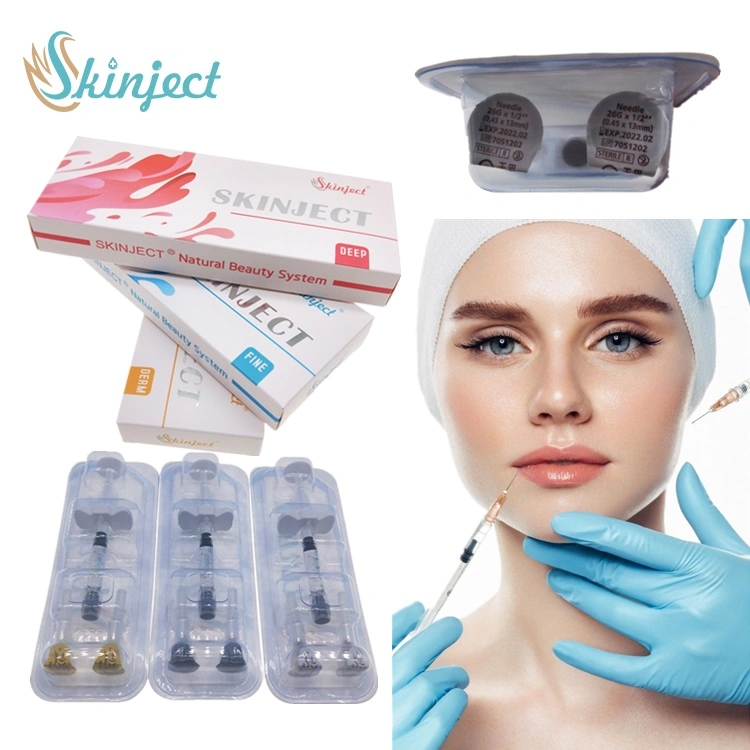 2021 Skinject Hot Sales 2ml Fine Derm Deep Face Filler Ha Injectable Hyaluronic Acid Dermal Filler